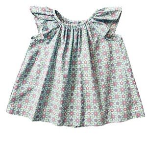 Shower Me With Love Girls Beautiful Blue Floral Casual Dress Size 3T